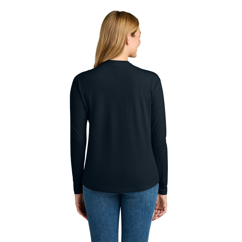 Next Level Apparel® Women’s Cotton Relaxed Long Sleeve Tee - Midnight Navy