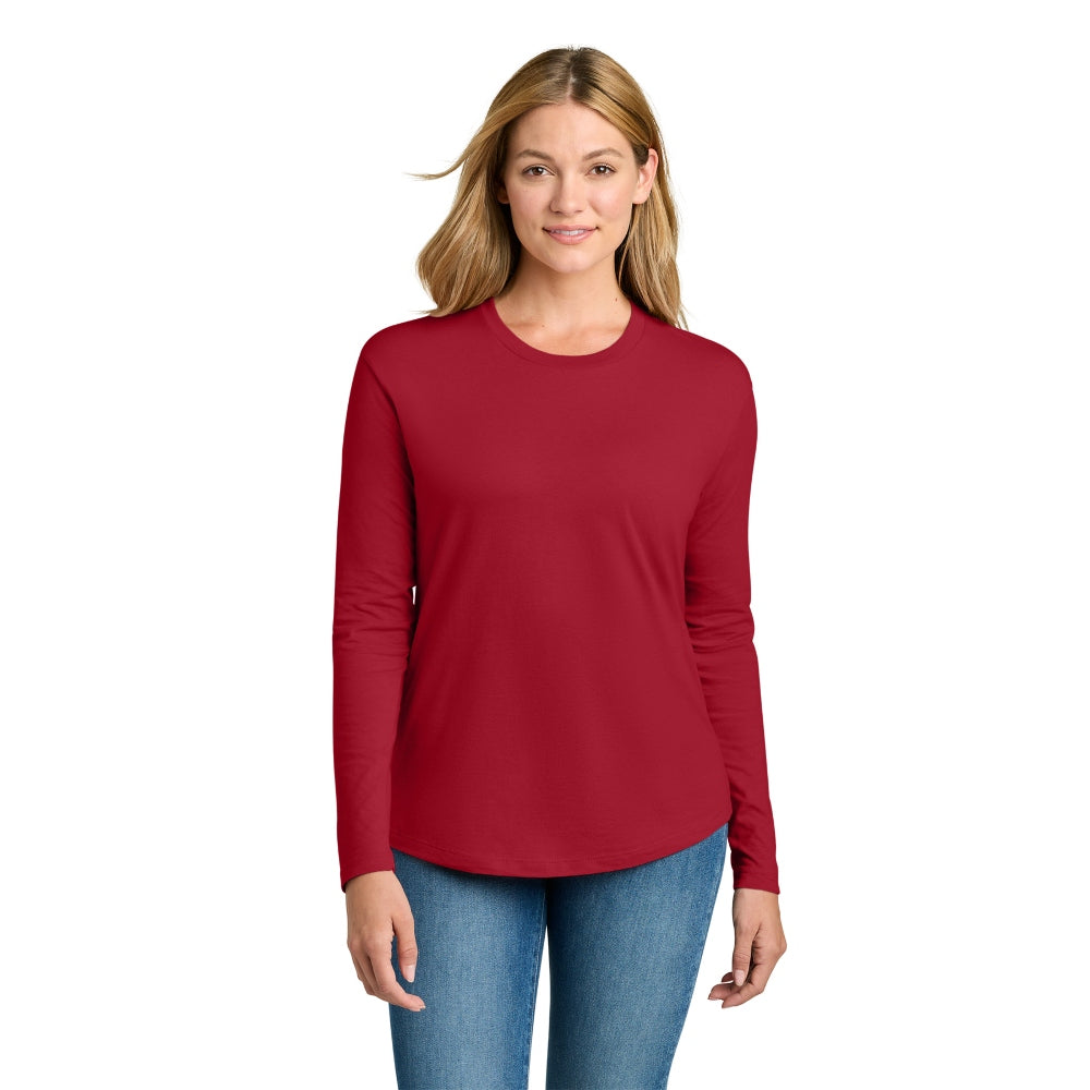 Next Level Apparel® Women’s Cotton Relaxed Long Sleeve Tee - Red