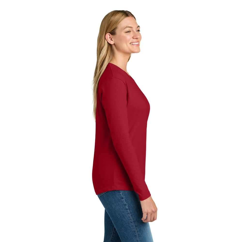 Next Level Apparel® Women’s Cotton Relaxed Long Sleeve Tee - Red
