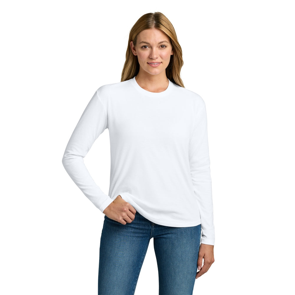 Next Level Apparel® Women’s Cotton Relaxed Long Sleeve Tee - White