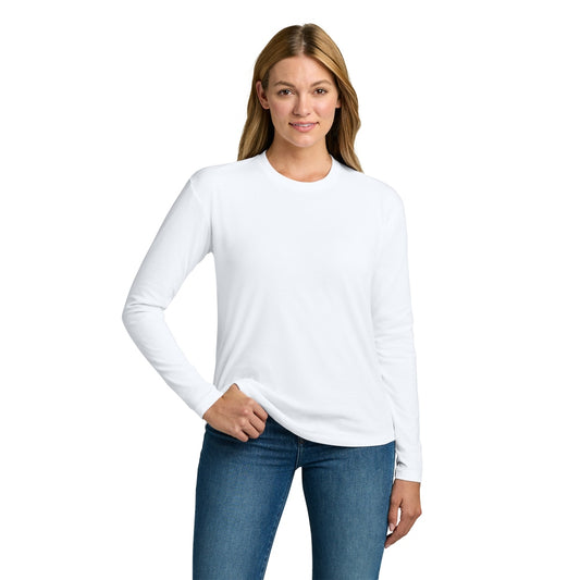 Next Level Apparel® Women’s Cotton Relaxed Long Sleeve Tee - White