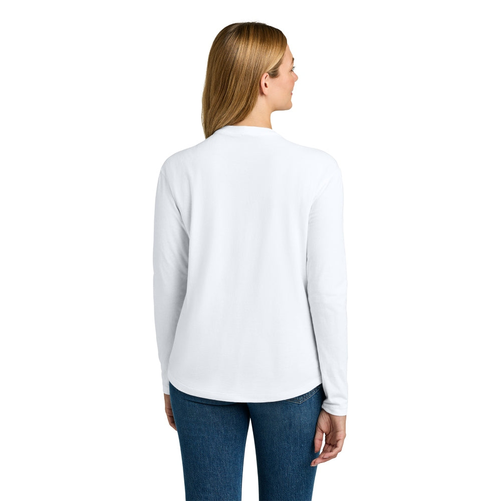Next Level Apparel® Women’s Cotton Relaxed Long Sleeve Tee - White