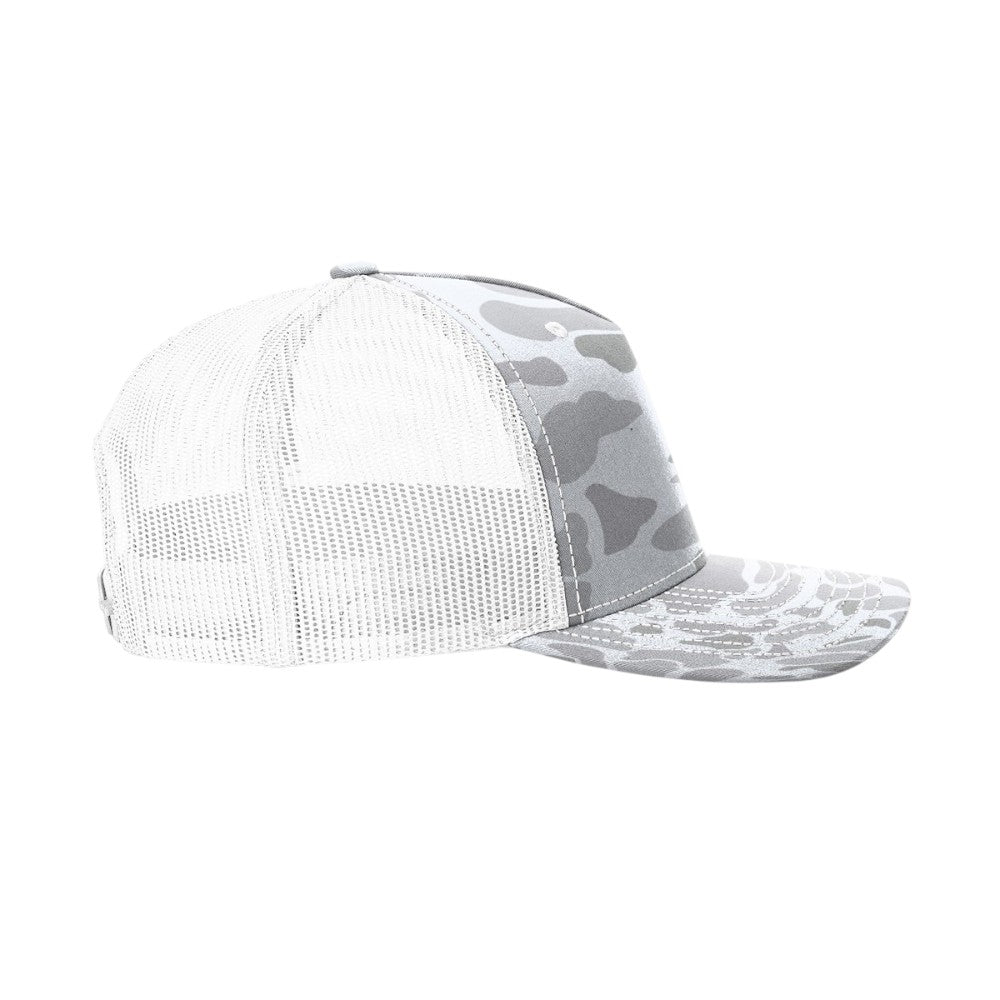 Richardson - Five-Panel Printed Trucker Cap - 112PFP - Blizzard Duck Camo/White