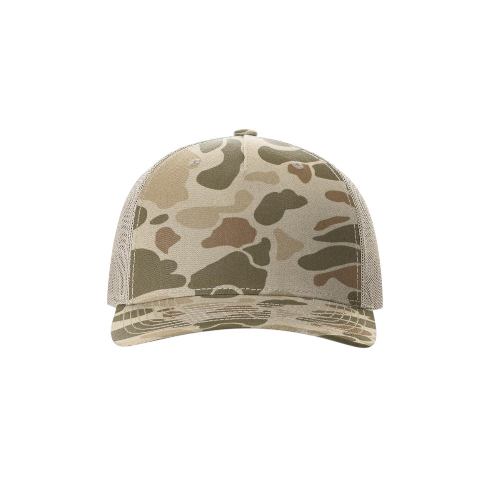 Richardson - Five-Panel Printed Trucker Cap - 112PFP - Harvest Duck Camo/Light Tan
