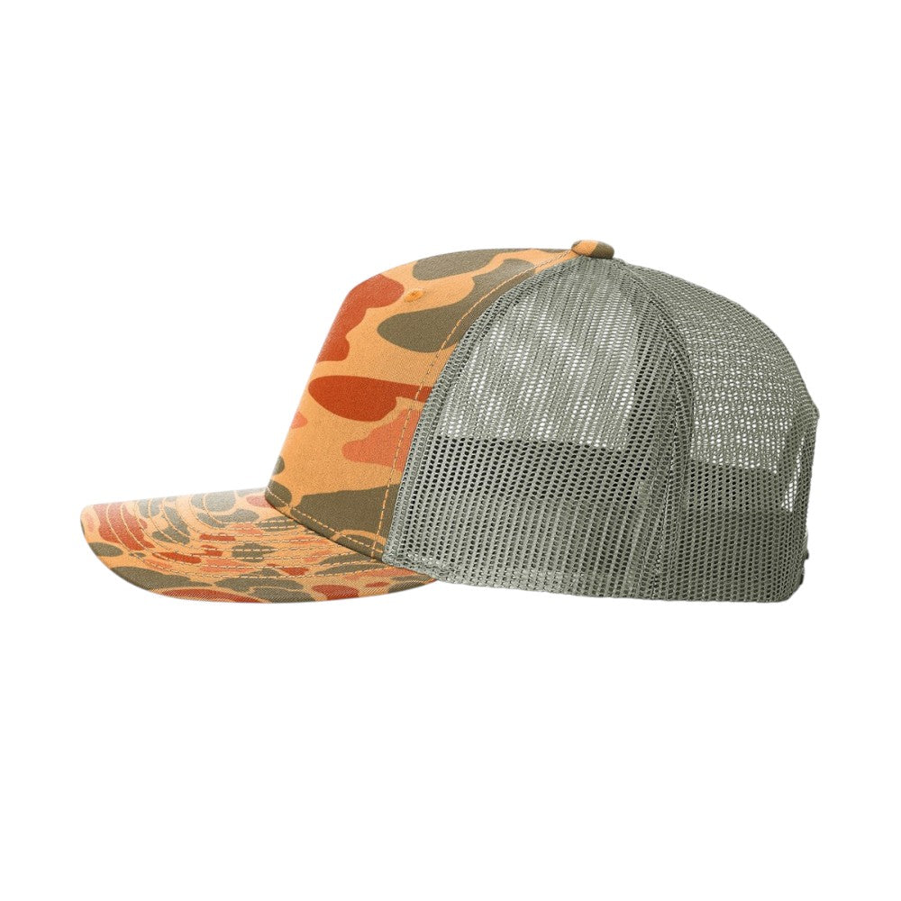 Richardson - Five-Panel Printed Trucker Cap - 112PFP - Sienna Duck Camo/Loden
