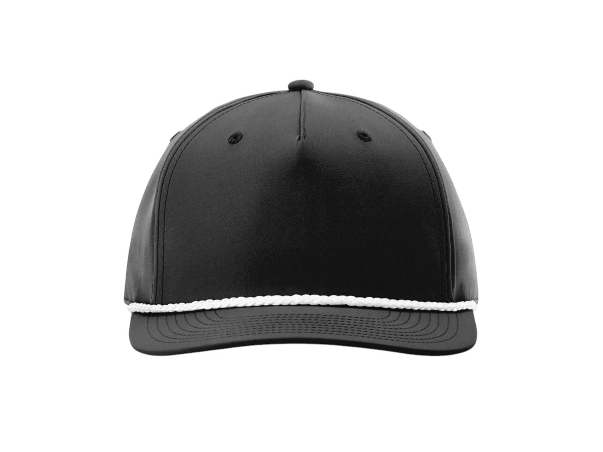 Richardson - Five-Panel Classic Rope Cap - 258 - Black/White
