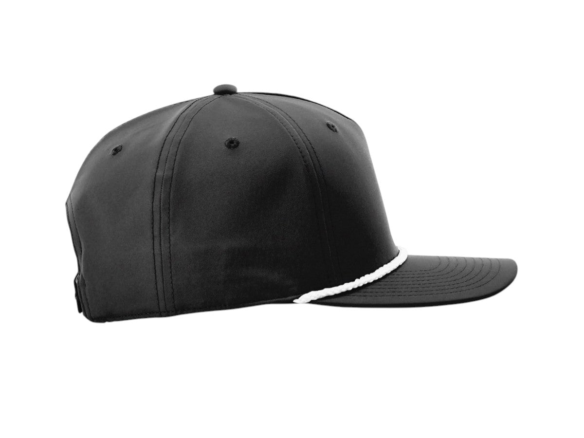 Richardson - Five-Panel Classic Rope Cap - 258 - Black/White