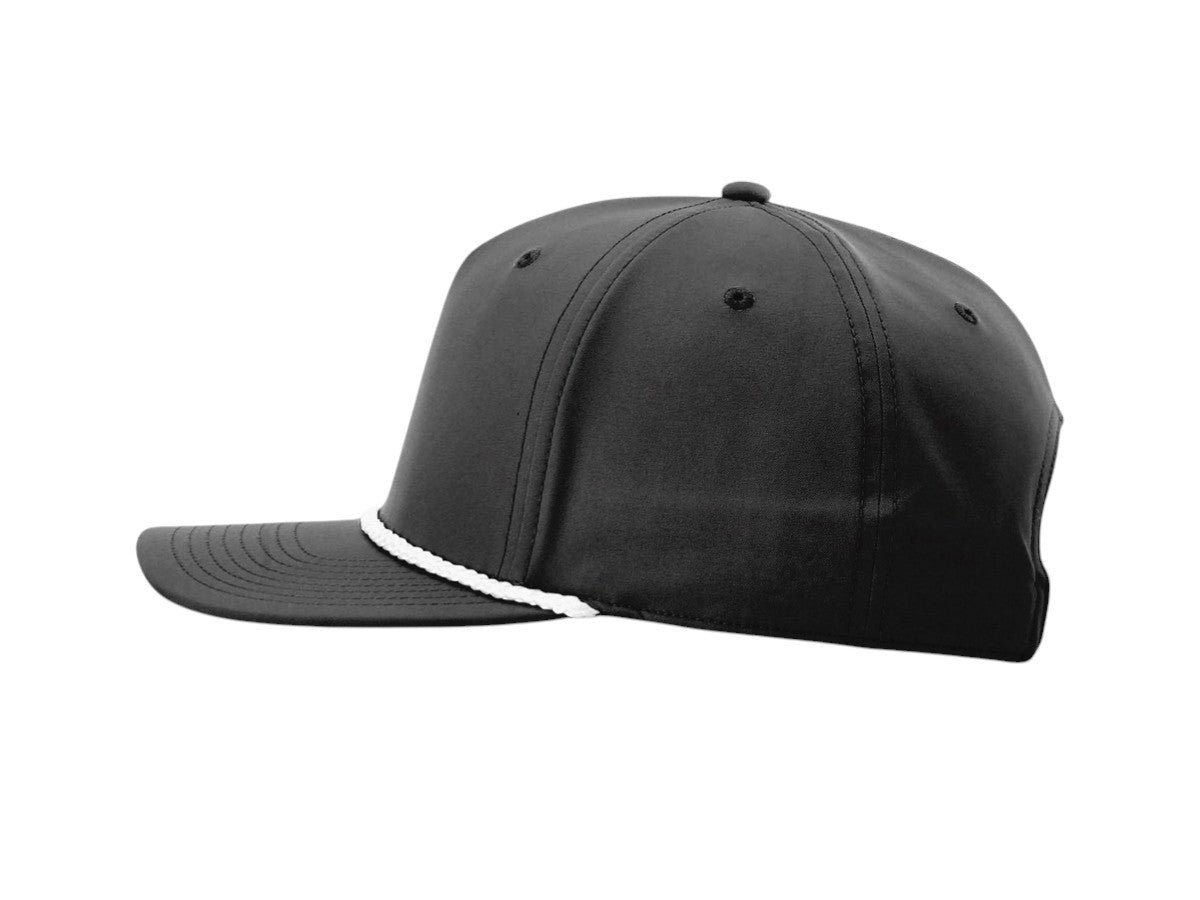 Richardson - Five-Panel Classic Rope Cap - 258 - Black/White