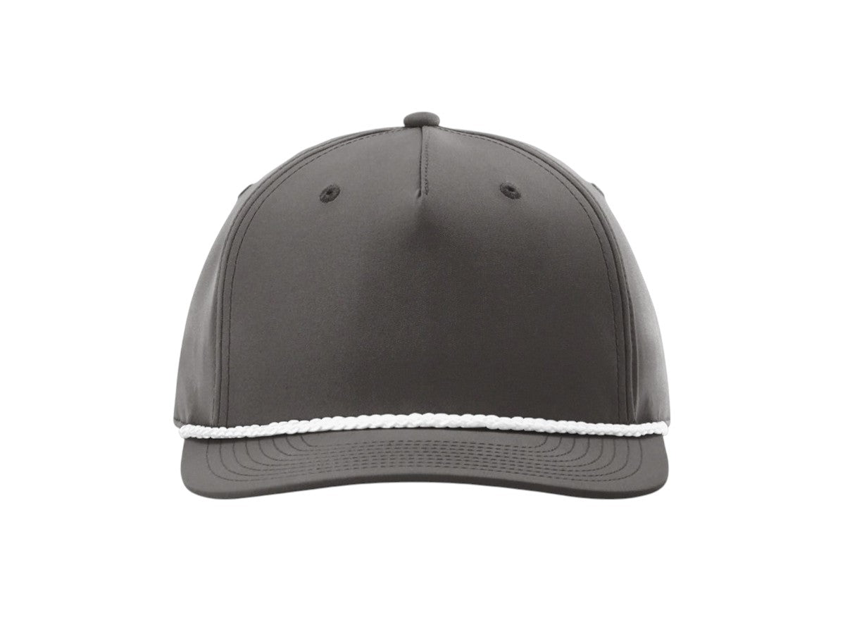 Richardson - Five-Panel Classic Rope Cap - 258 - Dark Grey/White