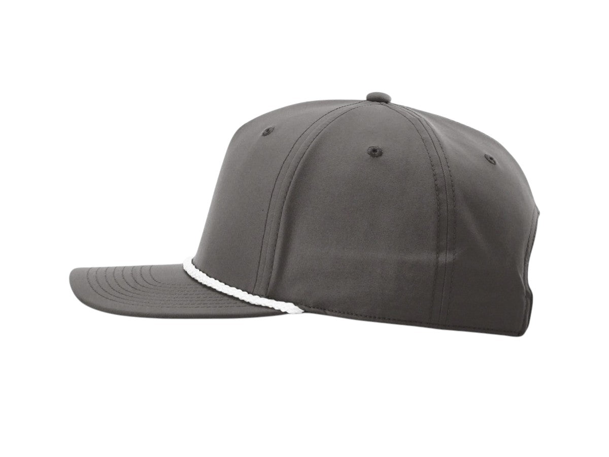 Richardson - Five-Panel Classic Rope Cap - 258 - Dark Grey/White