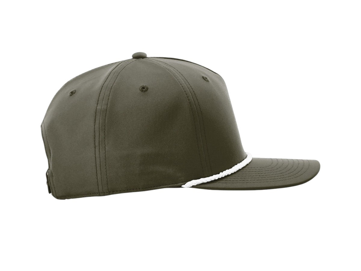 Richardson - Five-Panel Classic Rope Cap - 258 - Dark Olive/White