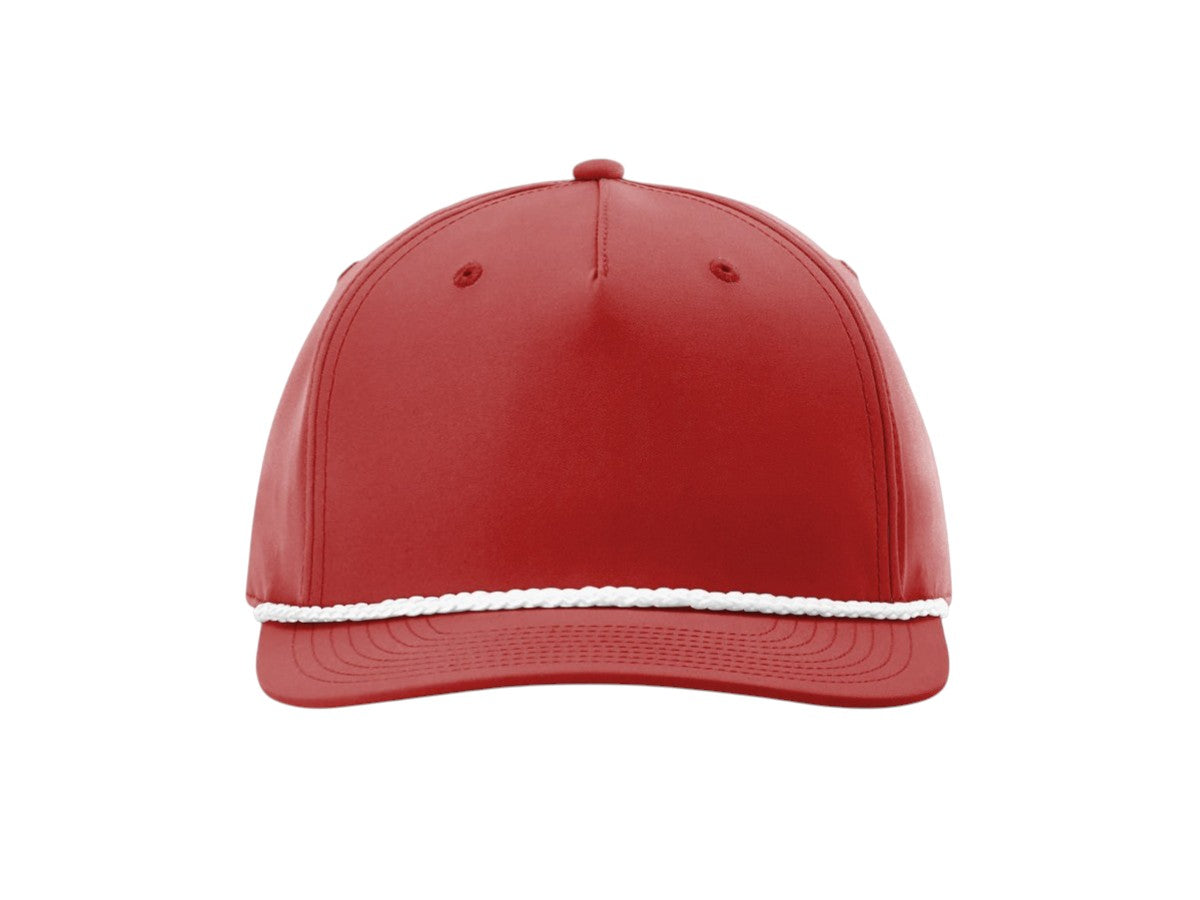 Richardson - Five-Panel Classic Rope Cap - 258 - Red/White