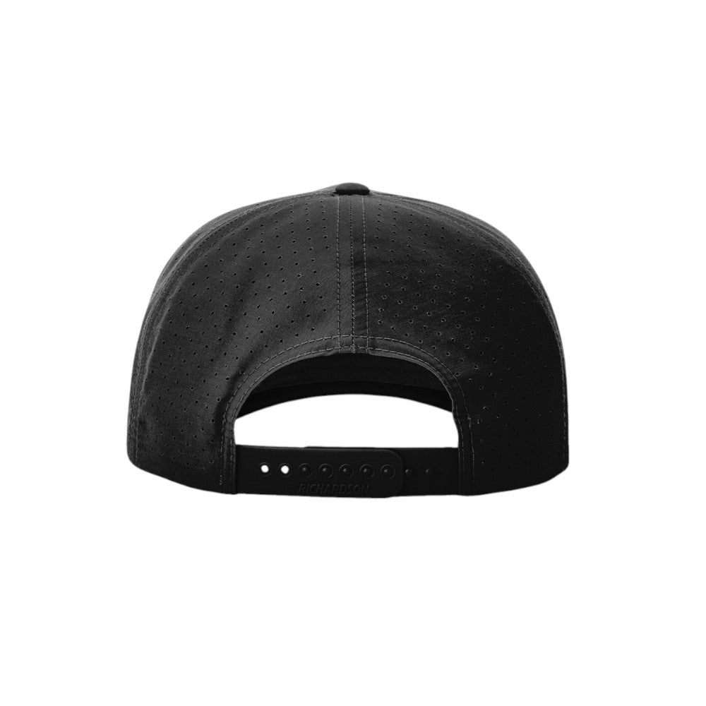 Richardson 355 Laser Perforated Performance Rope Hat - Black/Black-Grey