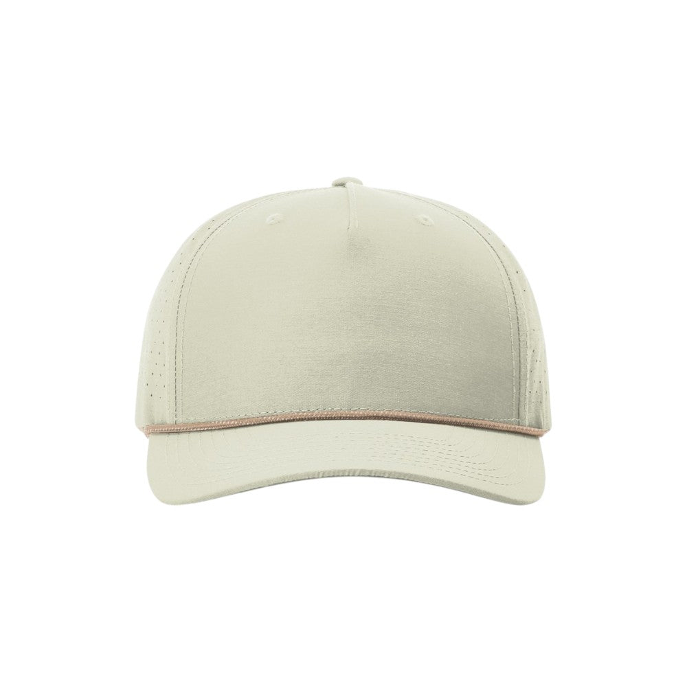 Richardson 355 Laser Perforated Performance Rope Hat - Oat Milk/Elmood-White