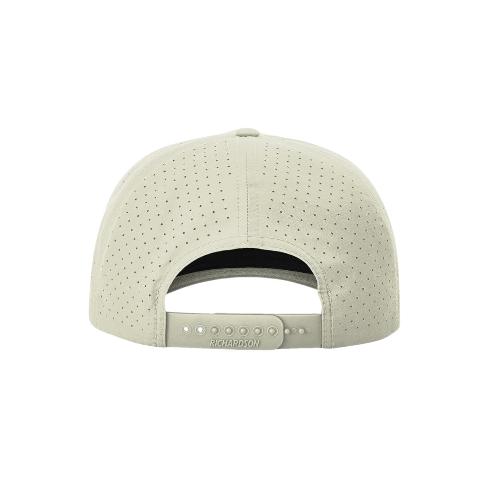 Richardson 355 Laser Perforated Performance Rope Hat - Oat Milk/Elmood-White