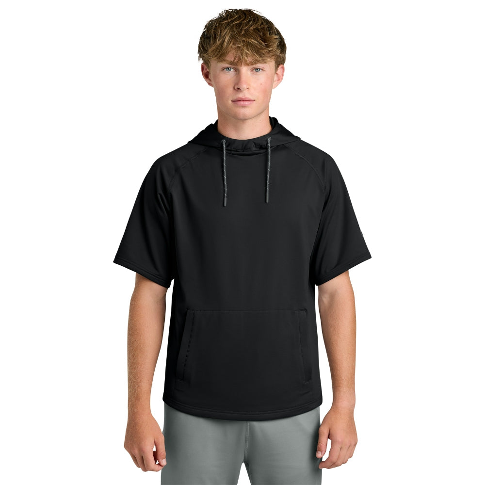 Richardson Charge Performance Fleece Short Sleeve Hoodie - Black