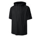 Richardson Charge Performance Fleece Short Sleeve Hoodie - Black