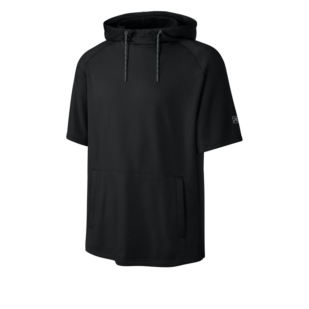 Richardson Charge Performance Fleece Short Sleeve Hoodie - Black