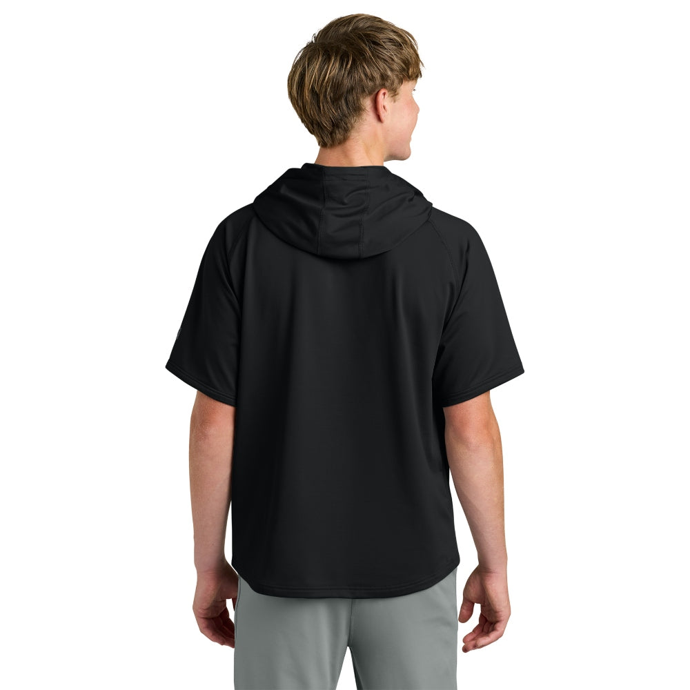 Richardson Charge Performance Fleece Short Sleeve Hoodie - Black