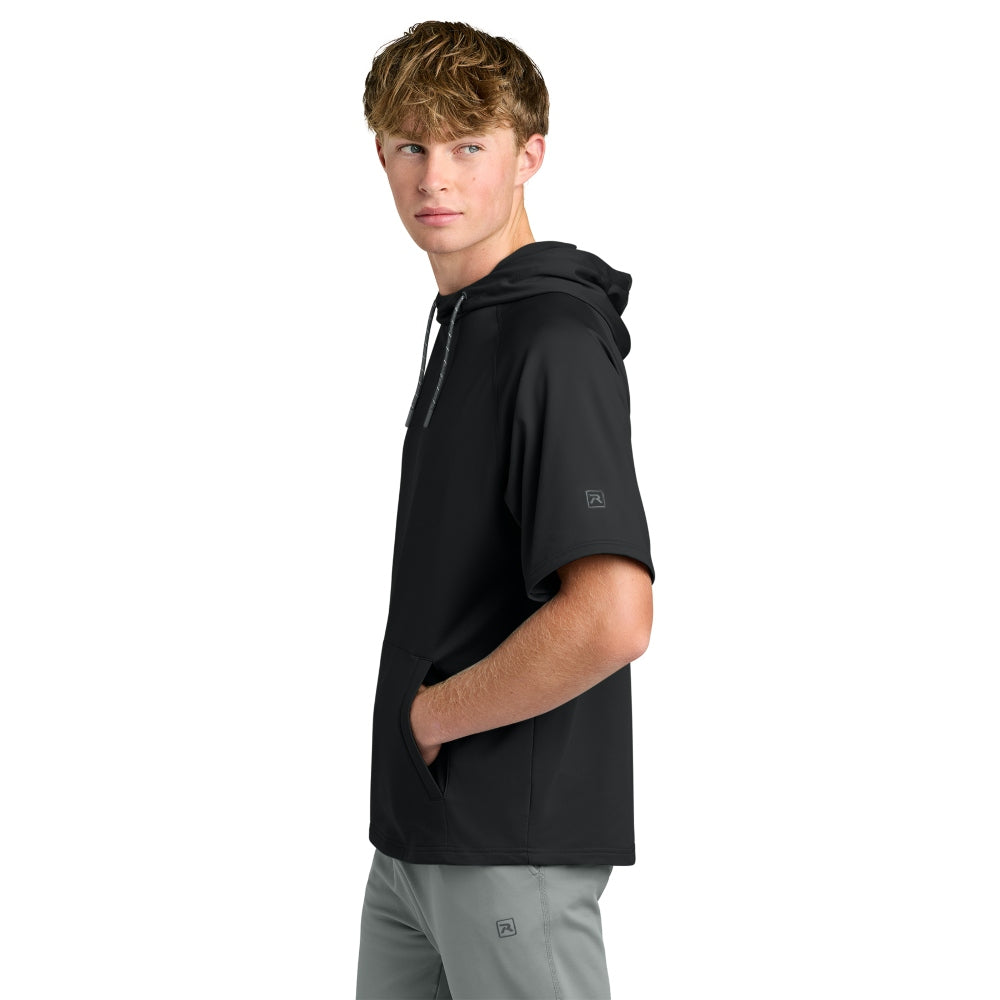 Richardson Charge Performance Fleece Short Sleeve Hoodie - Black