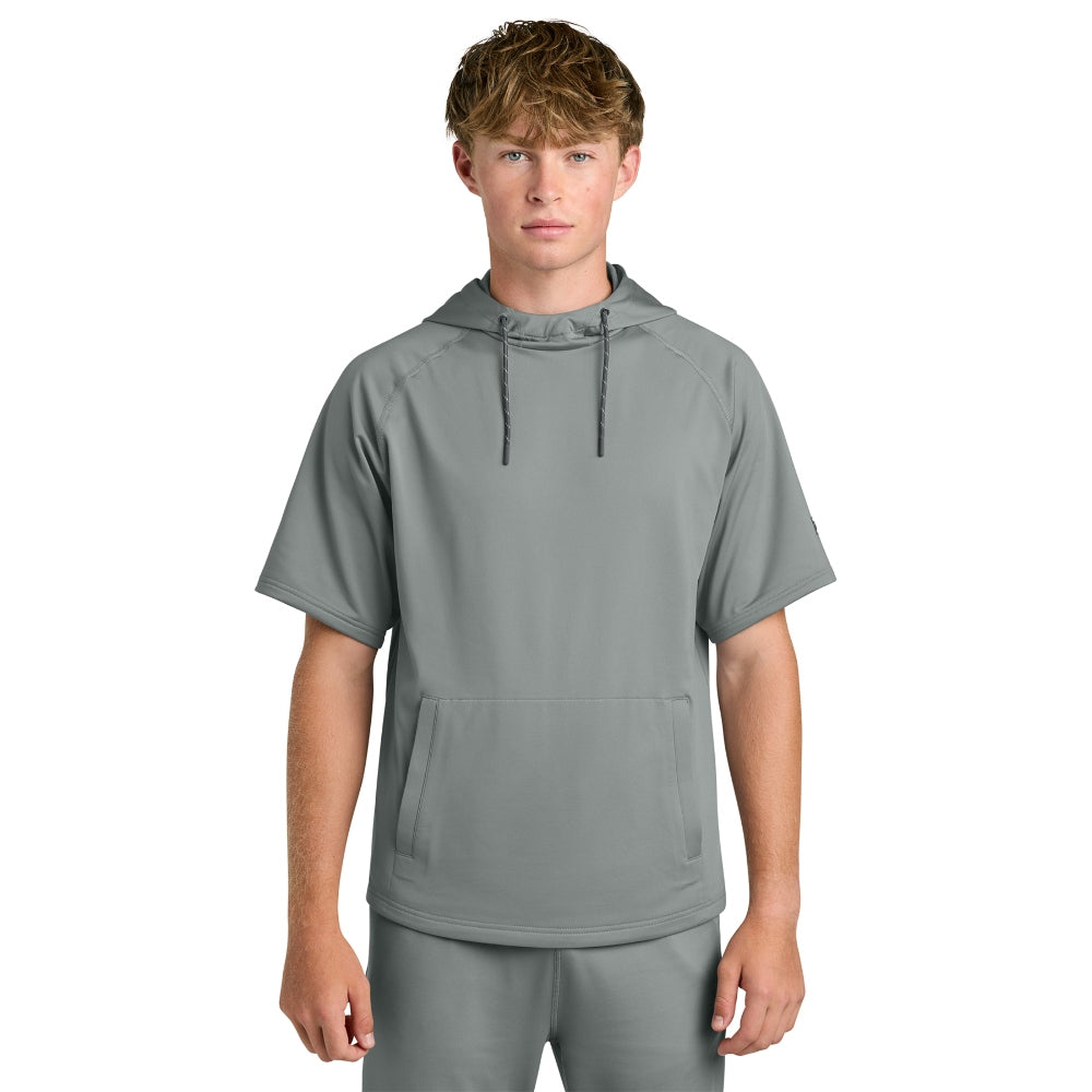 Richardson Charge Performance Fleece Short Sleeve Hoodie - Grey