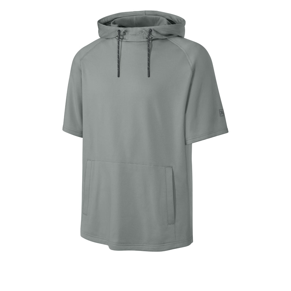 Richardson Charge Performance Fleece Short Sleeve Hoodie - Grey