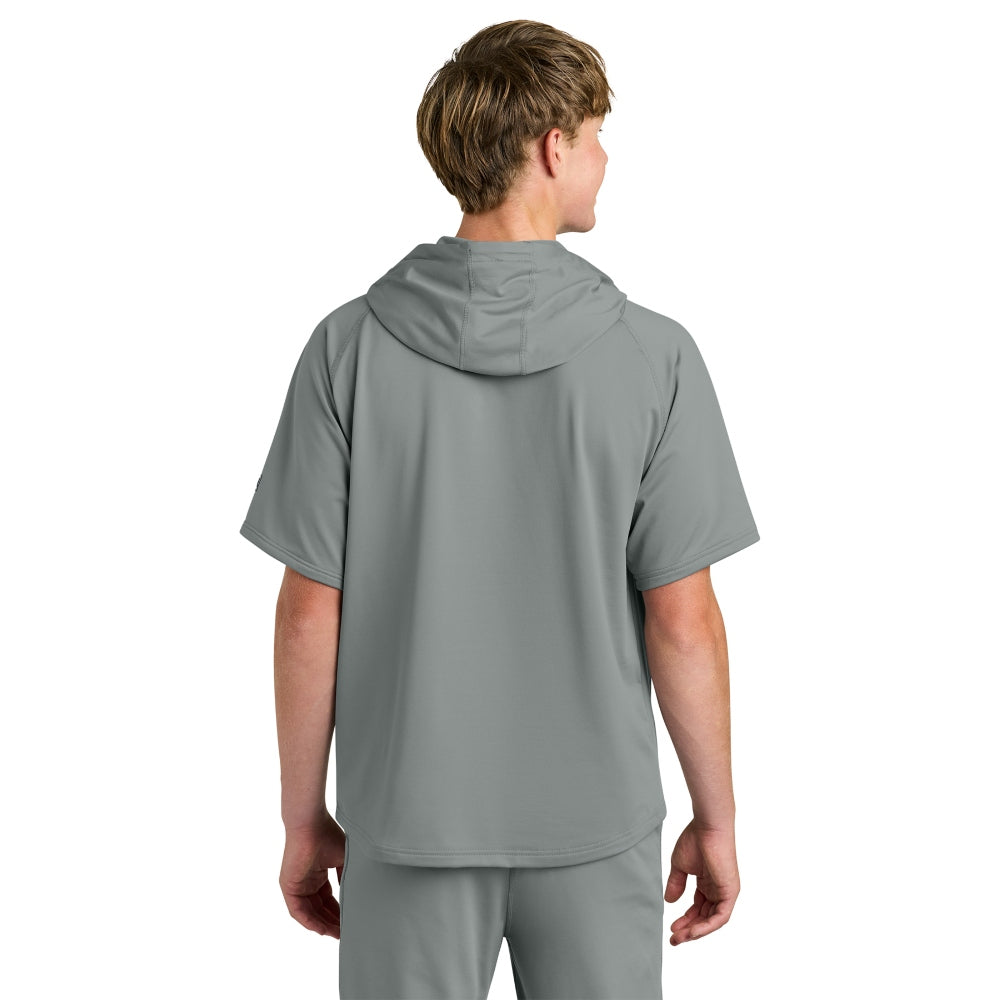 Richardson Charge Performance Fleece Short Sleeve Hoodie - Grey