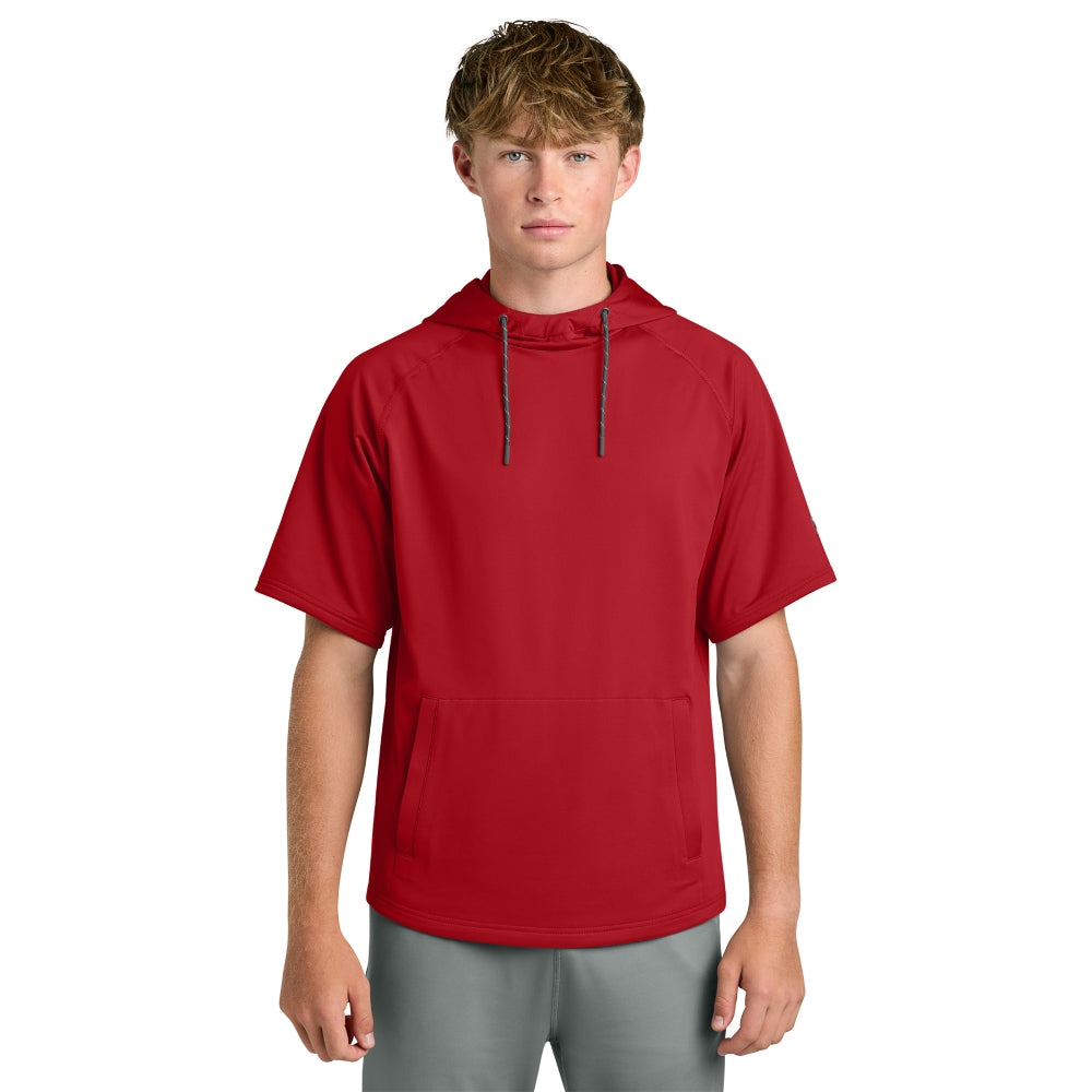 Richardson Charge Performance Fleece Short Sleeve Hoodie - Red