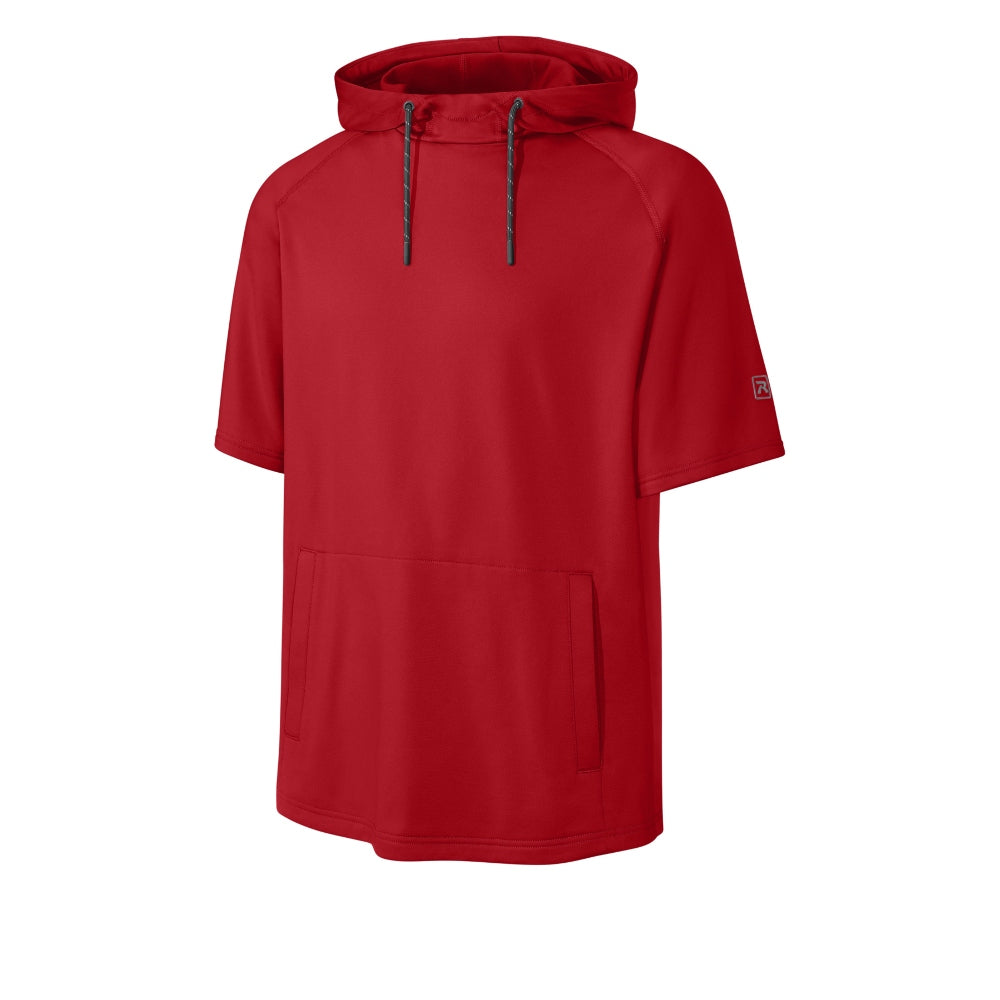 Richardson Charge Performance Fleece Short Sleeve Hoodie - Red