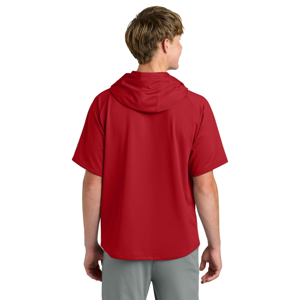 Richardson Charge Performance Fleece Short Sleeve Hoodie - Red