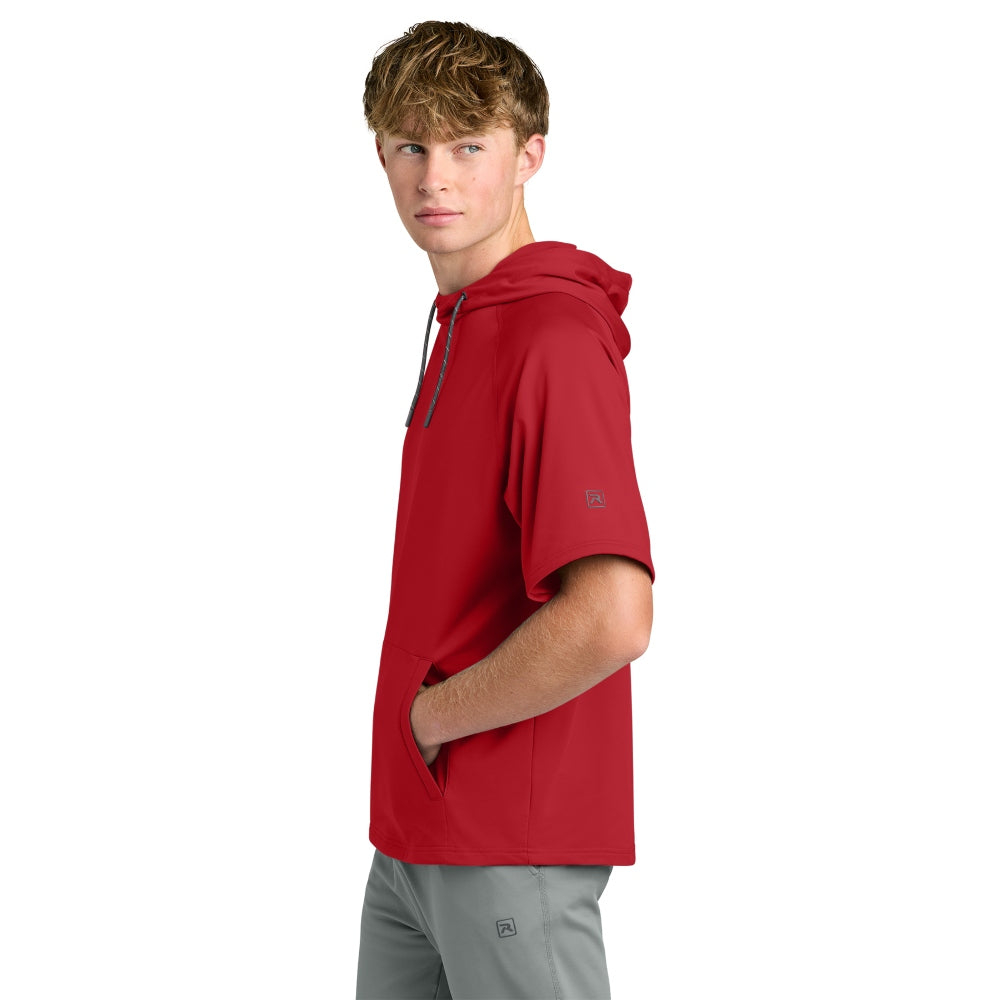 Richardson Charge Performance Fleece Short Sleeve Hoodie - Red