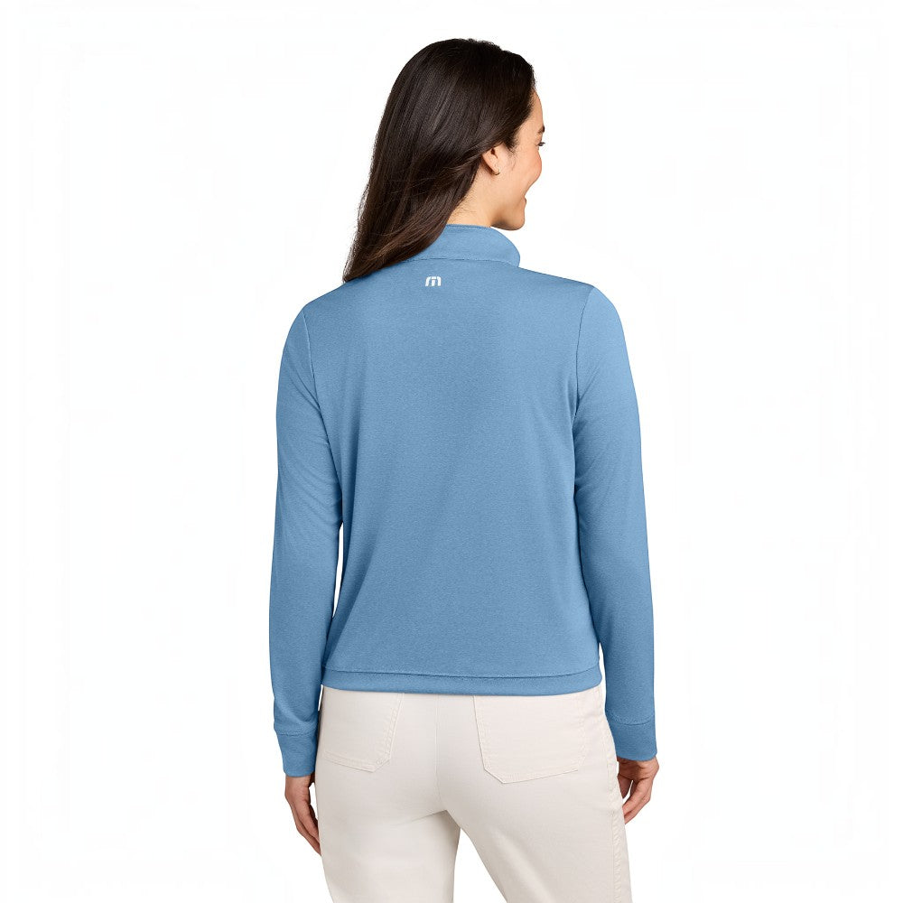 TravisMathew Women’s Coto 1/2-Zip - Brilliant Blue Heather