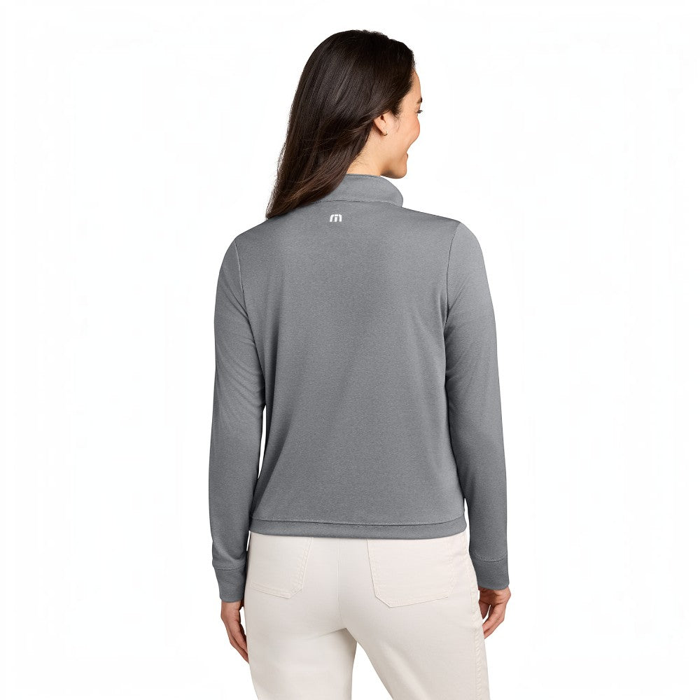 TravisMathew Women’s Coto 1/2-Zip - Quiet Shade Grey Heather