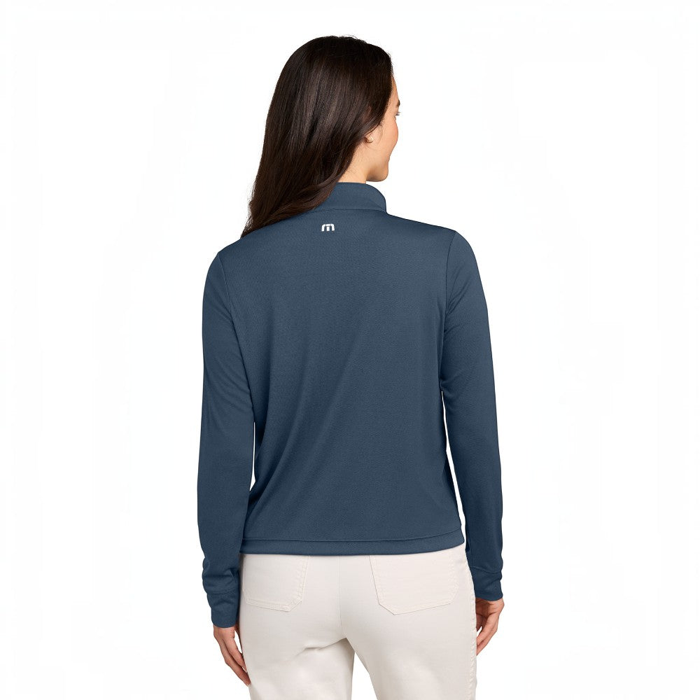 TravisMathew Women’s Coto 1/2-Zip - Vintage Indigo/Black