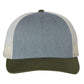 Richardson 115 Low Profile Trucker Cap - Heather Grey/Birch/Army