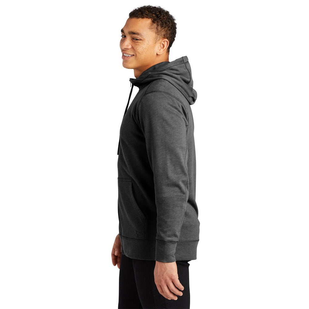 New Era® Tri-Blend Fleece Full-Zip Hoodie - Black Heather