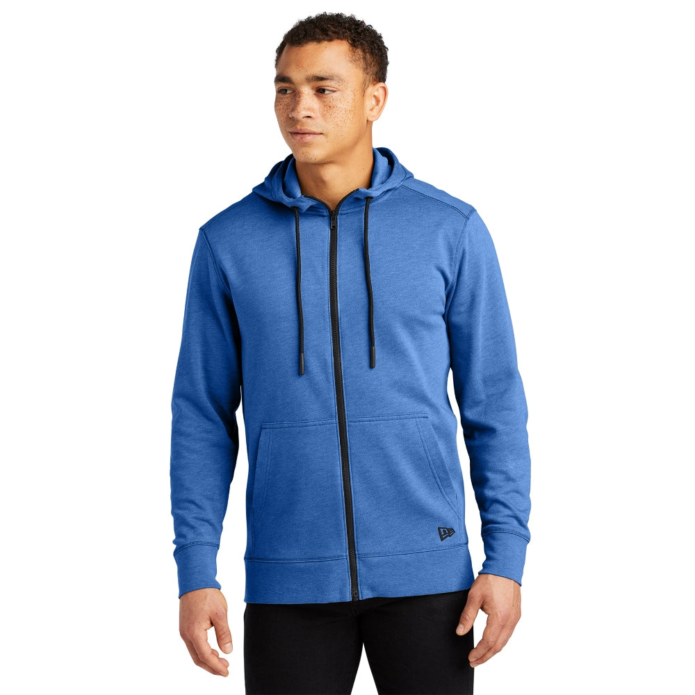 New Era® Tri-Blend Fleece Full-Zip Hoodie - Royal Heather