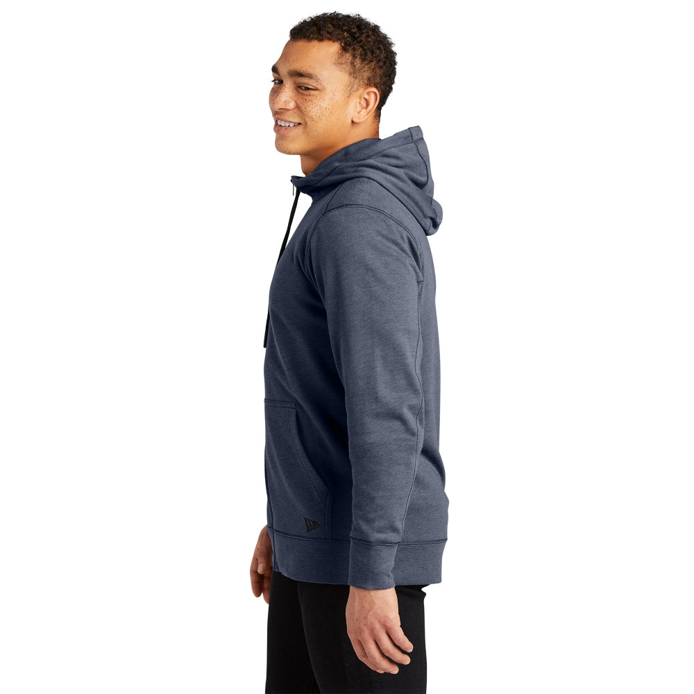 New Era® Tri-Blend Fleece Full-Zip Hoodie - True Navy Heather