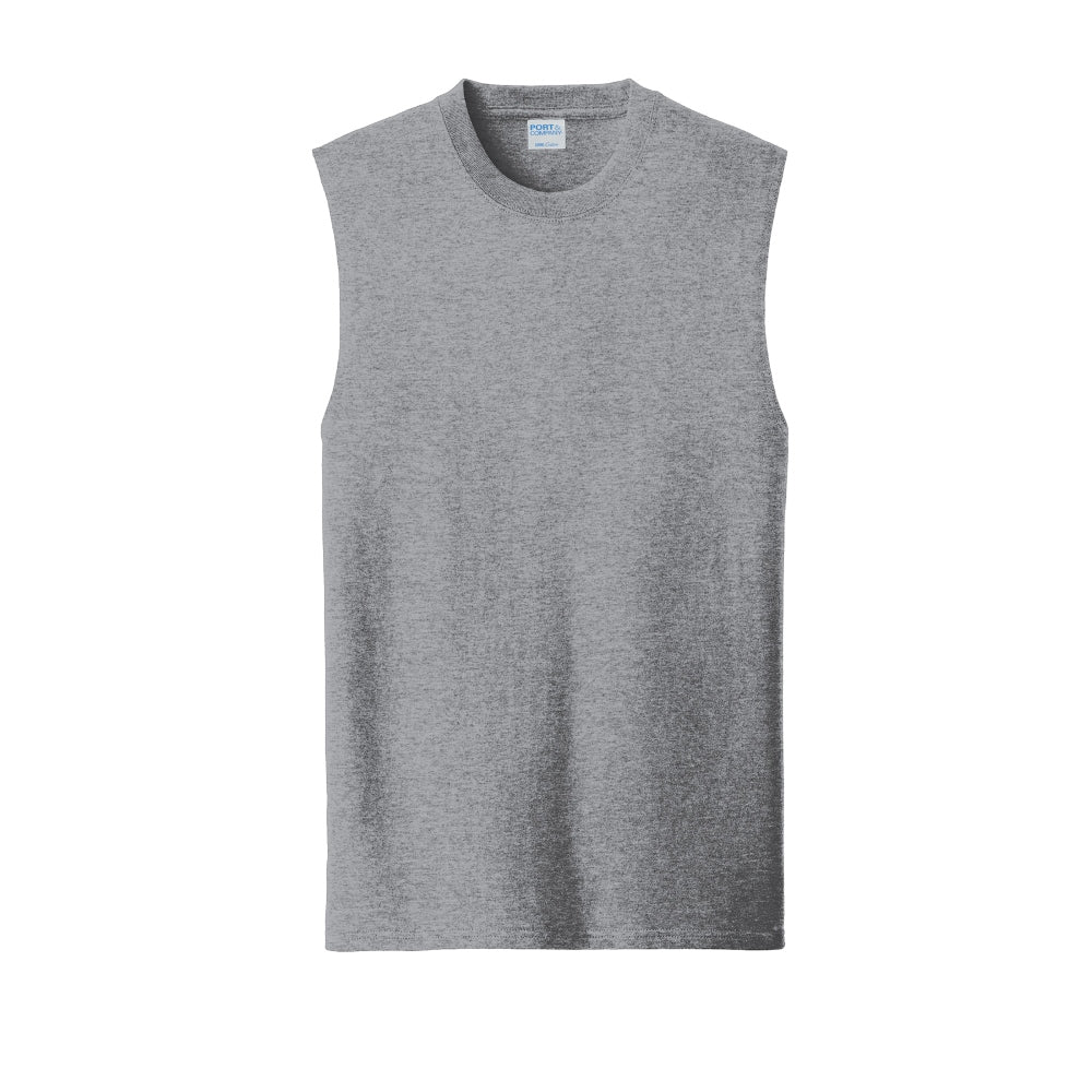 Port & Co™ Core Cotton Sleeveless Tee - Athletic Heather