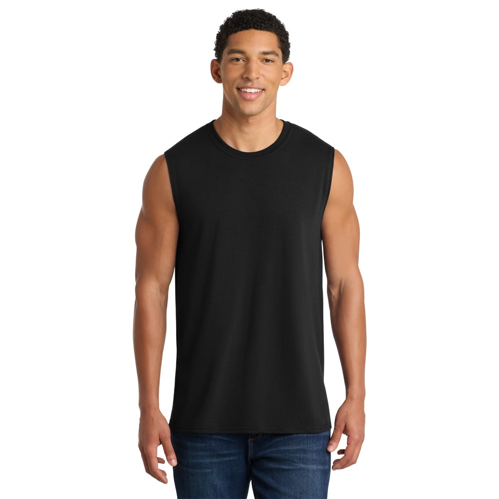 Port & Co™ Core Cotton Sleeveless Tee - Jet Black