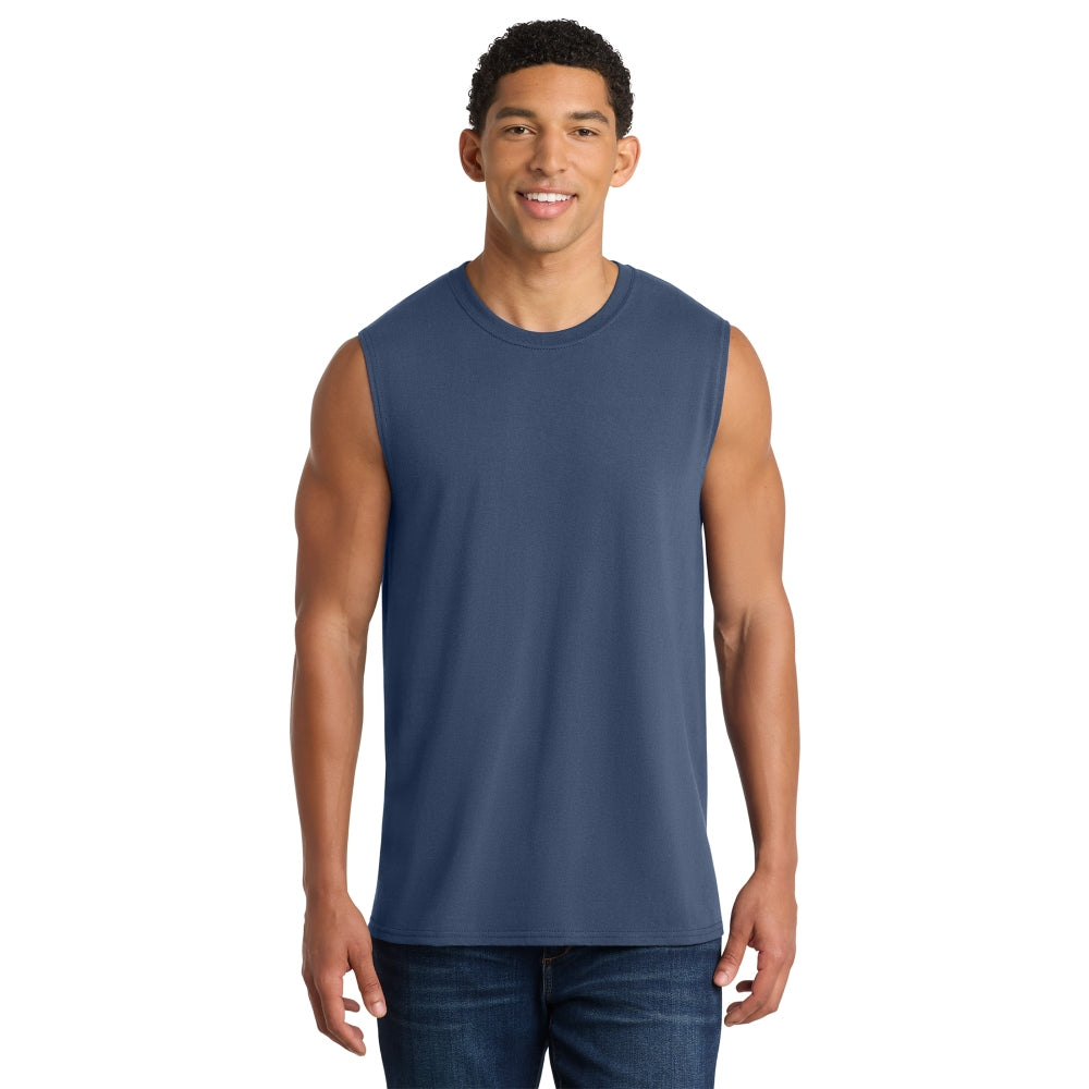 Port & Co™ Core Cotton Sleeveless Tee - Navy
