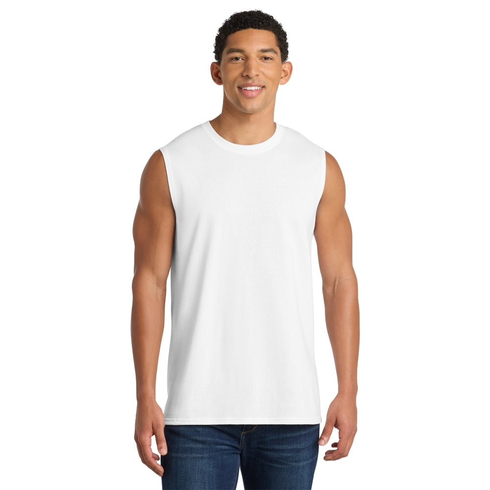 Port & Co™ Core Cotton Sleeveless Tee - White