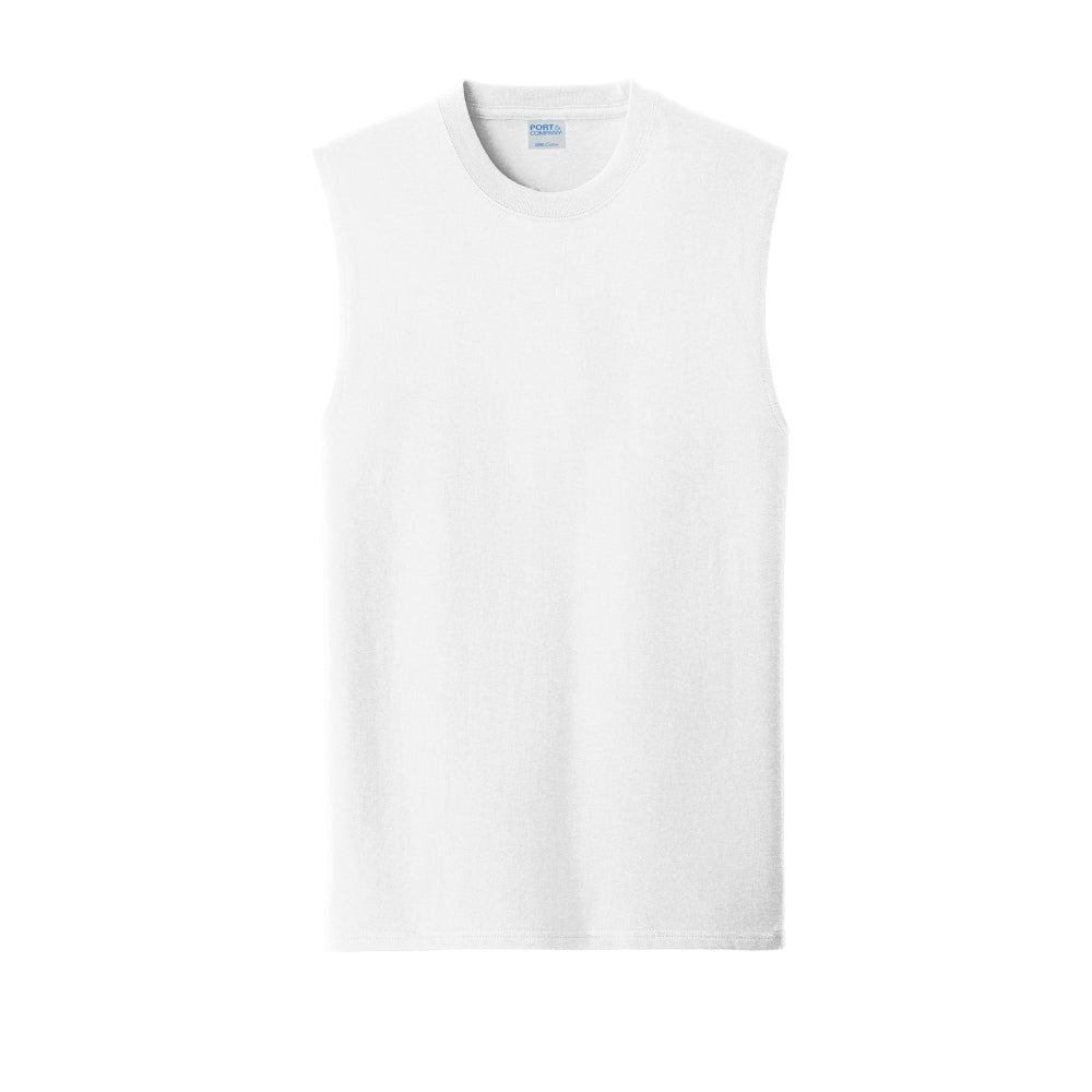 Port & Co™ Core Cotton Sleeveless Tee - White