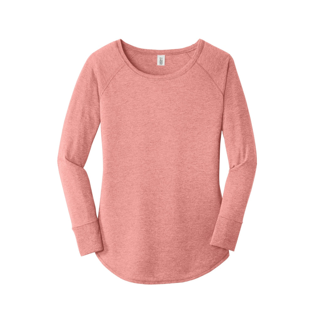 District® Women’s Perfect Tri® Long Sleeve Tunic Tee - Blush Frost