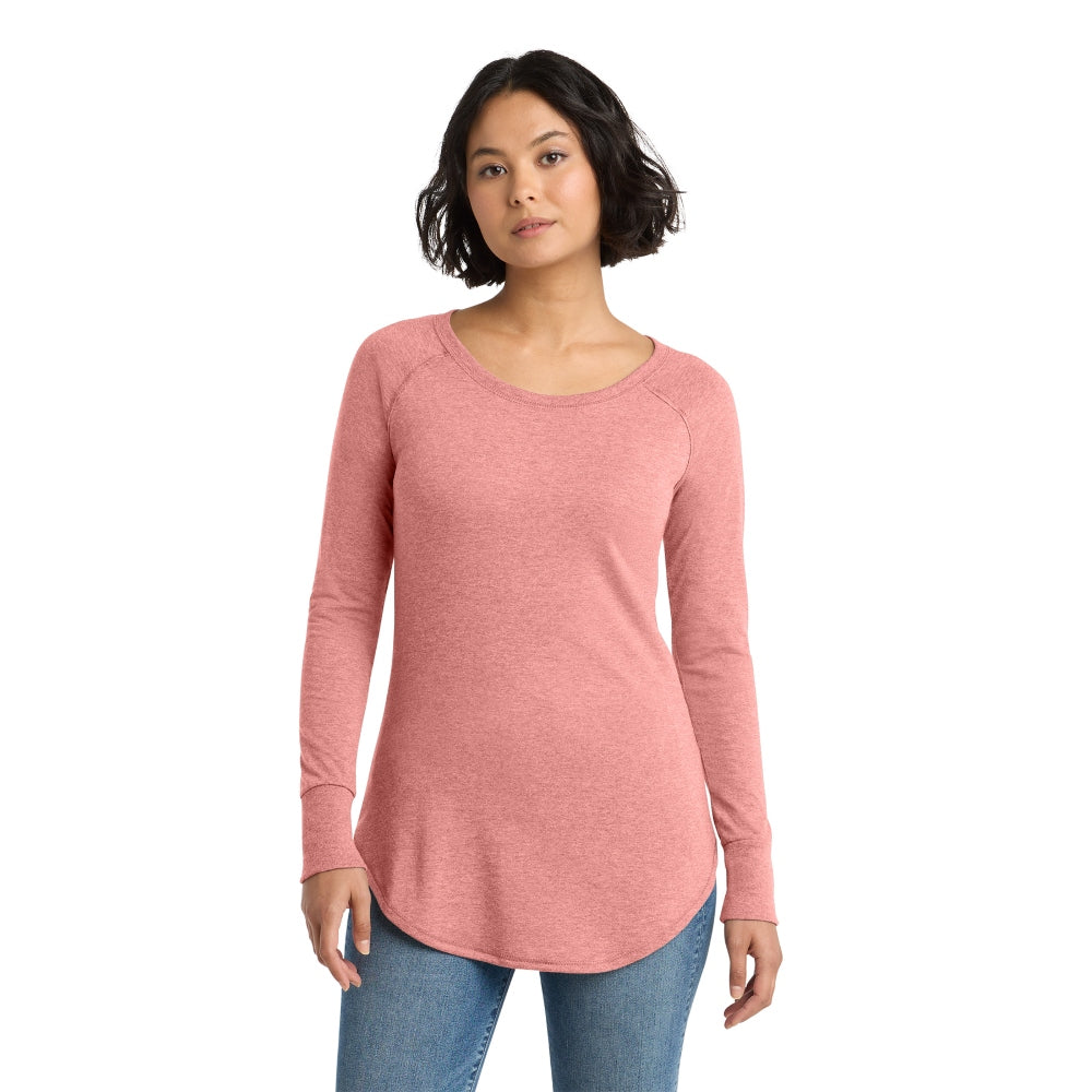 District® Women’s Perfect Tri® Long Sleeve Tunic Tee - Blush Frost