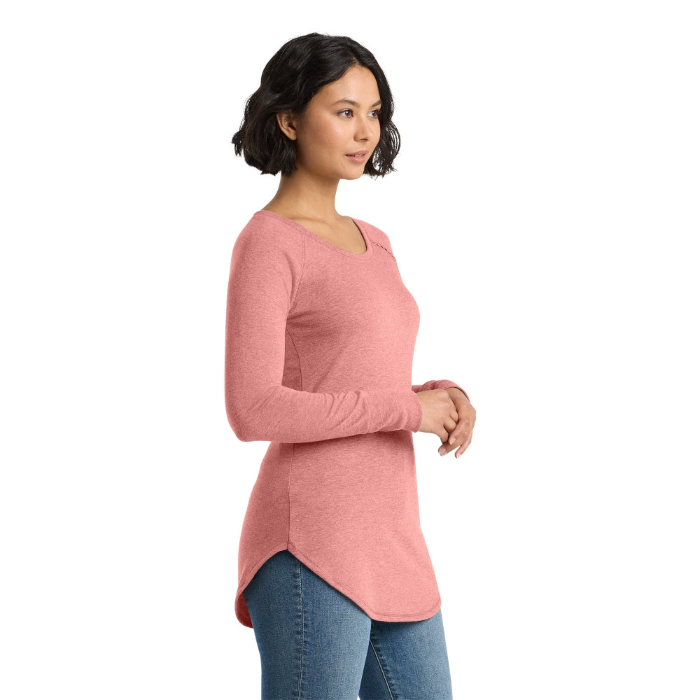 District® Women’s Perfect Tri® Long Sleeve Tunic Tee - Blush Frost