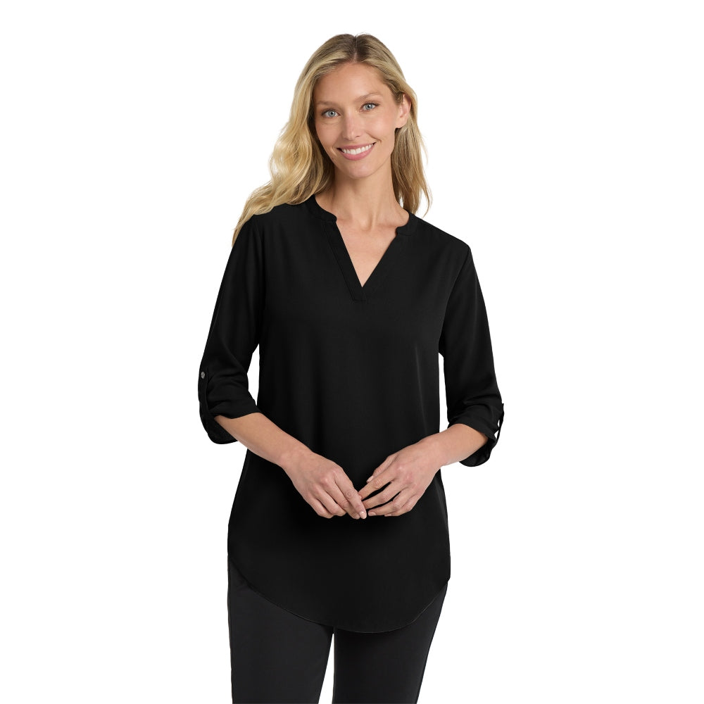 Port Authority® Women's 3/4-Sleeve Tunic Blouse - Black