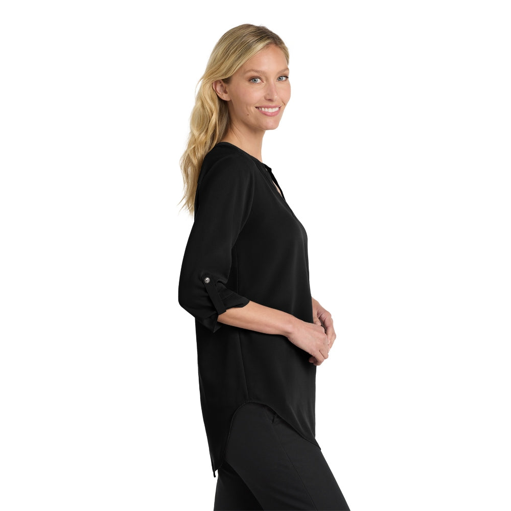 Port Authority® Women's 3/4-Sleeve Tunic Blouse - Black