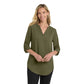 Port Authority® Women's 3/4-Sleeve Tunic Blouse - Deep Olive