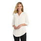 Port Authority® Women's 3/4-Sleeve Tunic Blouse - Ivory Chiffon